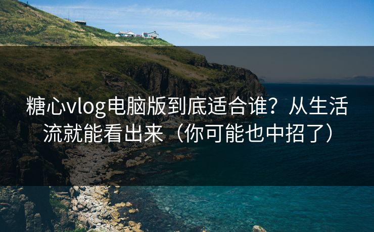 糖心vlog电脑版到底适合谁?从生活流就能看出来(你可能也中招了)
