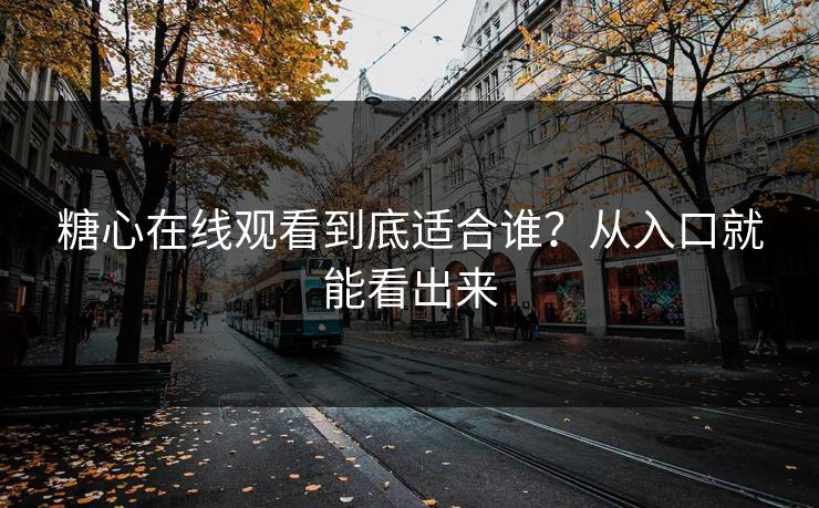 糖心在线观看到底适合谁?从入口就能看出来 糖心在线观看到底适合谁?从入口就能看出来
